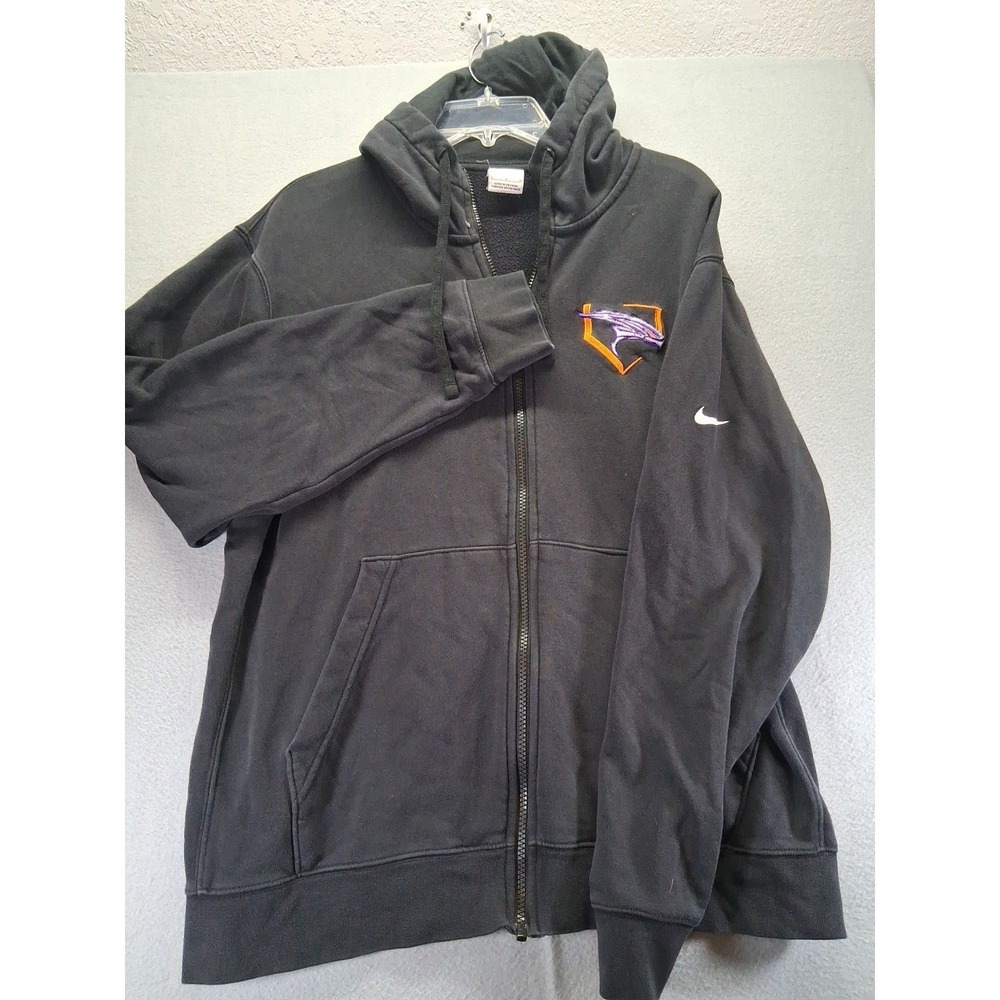 Nike Full‎ Zip Sweater Black Hoodie Mens Size Large Texas High School